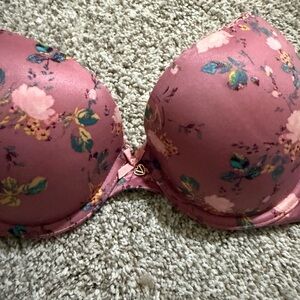 Victoria's Secret Floral Mauve Bra